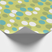 Cadeau Retro Lime Turquoise Anniversaire Papier d'envelop (Coin)