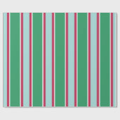 Cadeau Retro Noël Vacances Vert Rouge papier d'enveloppem (Plat)