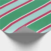 Cadeau Retro Noël Vacances Vert Rouge papier d'enveloppem (Coin)