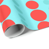 Cadeau Rétro papier d'emballage de points enormes de (Coin rond)