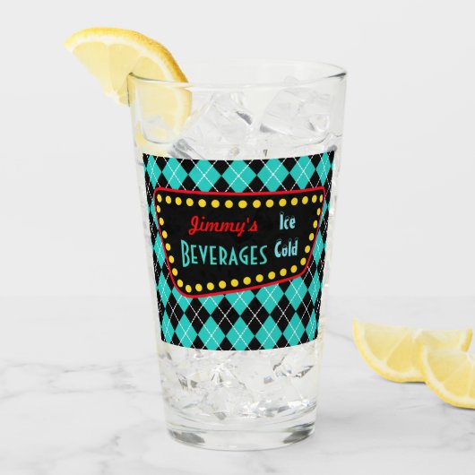 Cadeau Retro Retro Diner Verre Tumbler (Devant glace)