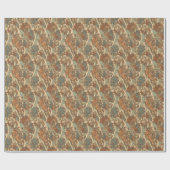 Cadeau Retro Suburban Toile de Jouy Wrapper Papier Roulea (Plat)