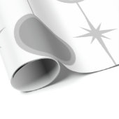 Cadeau Rétros points et papier d'emballage de Starbursts (Coin rond)