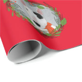 Cadeau Rex, le papier de Noël de Terrier (Coin rond)