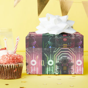 Cadeau Robot 1 papier d'emballage brillant