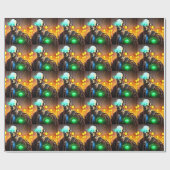 Cadeau Robot 2 papier d'emballage brillant (Plat)