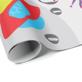 Cadeau Robots en papier d'emballage d'espace (Coin rond)