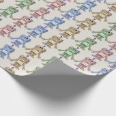 Cadeau Robots et engrenages Papier à envelopper (Coin)