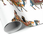 Cadeau Rois Voyage Voir Bébé Jésus Envelopper Papier (Coin rond)