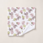 Cadeau romantique pour son motif de fleurs d'aquar (Gant de toilette)