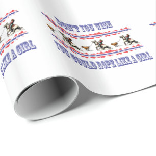 Cadeau Roping occidental de cow-girl de papier