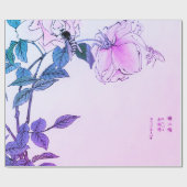 Cadeau ROSE AVEC BEE JAPONAIS IMPRESSION papier (Plat)