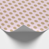 Cadeau Rose Clair| Papier enveloppant points de Parties s (Coin)