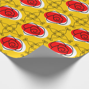 Cadeau Rose espagnol Corners Papier à emballage multiple