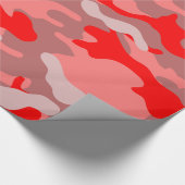 Cadeau Rose et papier d'emballage de camouflage rouge (Coin)