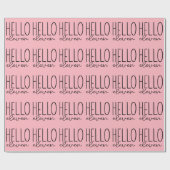 Cadeau Rose Hello Onze Papier d'enveloppement (Plat)