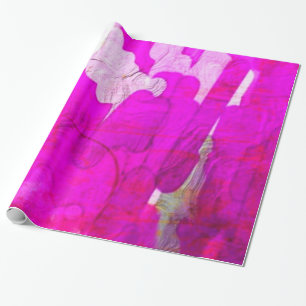 Cadeau rose métallique brillant de couleurs, papier