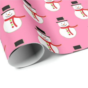 Cadeau Rose Papier d'enveloppement de Noël de l'homme d