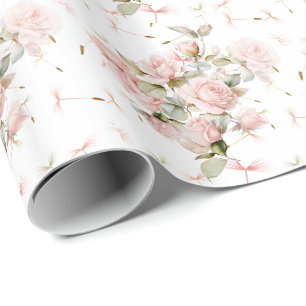 Cadeau Roses & Dandelion Graines Enveloppement Papier