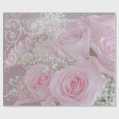 Cadeau Roses roses douces et papier d'enveloppement du so (Plat)