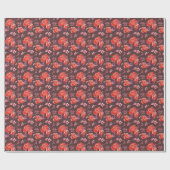 Cadeau Roses rouges sur papier Brown (Plat)