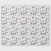 Cadeau Rosy Midnight Love Valentine Wrapper Papier (Plat)