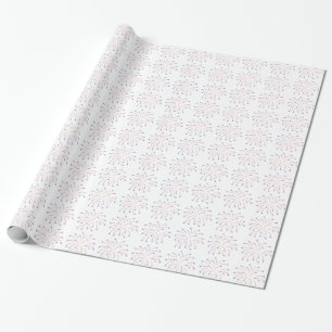 Cadeau Rouge Blanc Bleu Feu d'artifice Peinture Papier d'