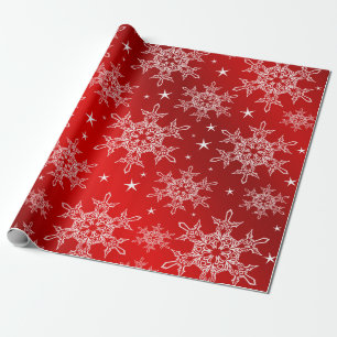 Cadeau rouge, blanc, papier Noël+, hiver+patte, merry+xm
