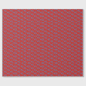 Cadeau Rouge Bleu Étoiles Design moderne Papier d'envelop (Plat)