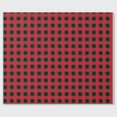 Cadeau Rouge Buffalo Plaid Vacances Papier d'emballage de (Plat)