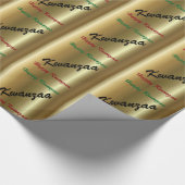 Cadeau Rouge noir vert de Kwanzaa sur le papier (Coin)