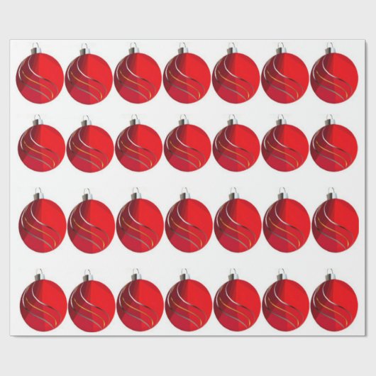 Cadeau Rouge, or, Argent, ampoules de Noël Papier à envel (Plat)