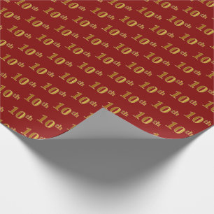 Cadeau Rouge, papier d'emballage (de dixième) événemen