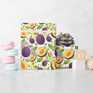 Cadeau Rouleau de papier à Motif de prune moderne