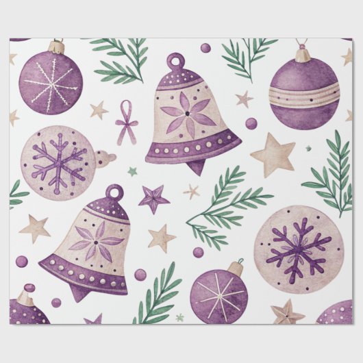 Cadeau Rouleau de papier d'emballage de Noël violet de lu (Plat)
