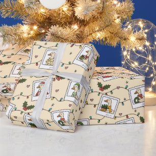 Cadeau Rouleau de papier d'emballage - Oies de Noël dessi