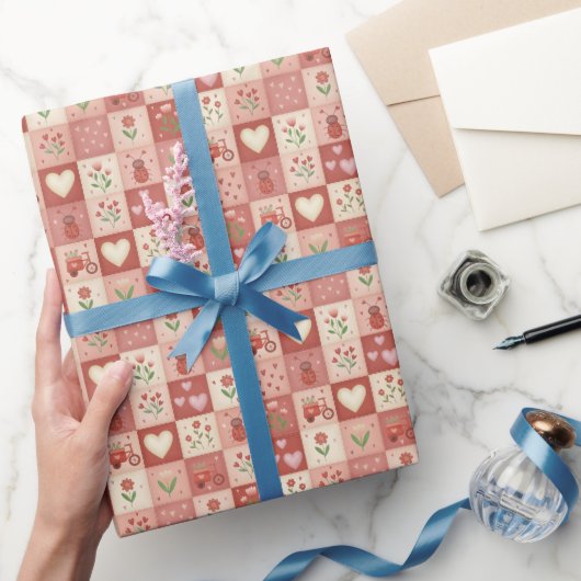 Cadeau Rouleau de papier d'emballage - Patchwork sucré de (Cadeaux)