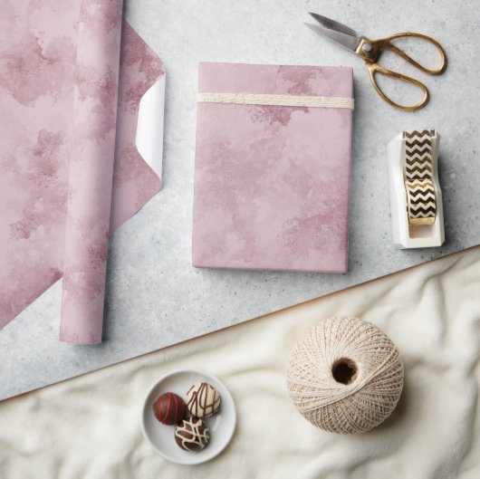 Cadeau Rouleau de papier d'emballage rose à texture (Artisanat)