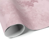 Cadeau Rouleau de papier d'emballage rose à texture (Coin rond)
