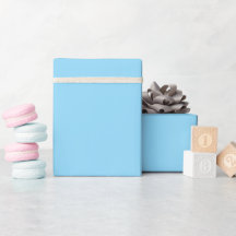 Rouleau de papier d'emballage uni bleu bébé
