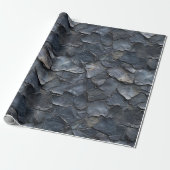 Cadeau Rouleau de papier d'enrobage de texture de pierre (Déroulé)