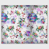 Cadeau Rouleau de papier d'enveloppement de Noël chinois (Plat)