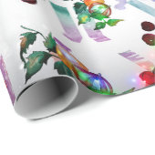 Cadeau Rouleau de papier d'enveloppement de Noël chinois (Coin rond)