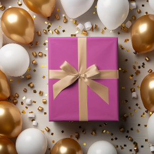 Cadeau Rouleau de papier d'enveloppement rose Fuchsia