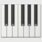 Cadeau Rouleau de papier géant clavier de piano (fond noi (Plat)