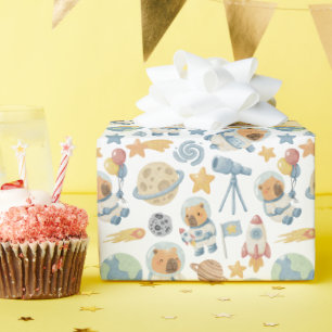 Cadeau Rouleau de papier Motif Capybara Space Wrapper