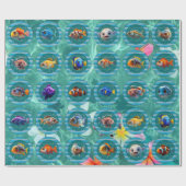 Cadeau Rouleaux en papier d'enrobage Bubbly Seas 3 (Plat)