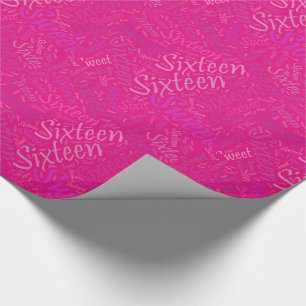 Cadeau Rouleaux papier sweet sixteen à envelopper - Papi