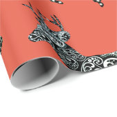 Cadeau Rouler le papier rouge à envelopper Noël (Coin rond)