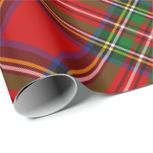 Cadeau Royal Stewart Tartan Papier à enveloppement pivoté